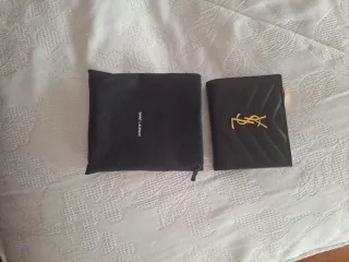Billetero YSL Negro y Dorado