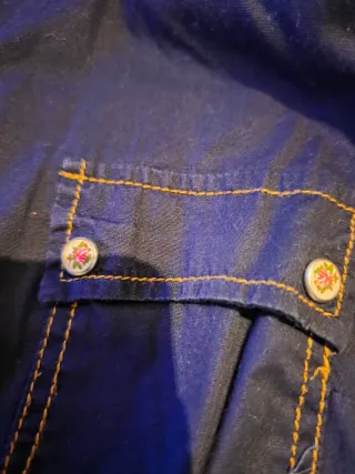 Camisa tejana azul talla L