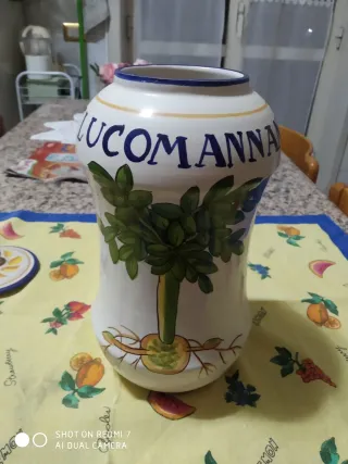 Vaso farmacia ceramica dipinto a mano, made in Ita