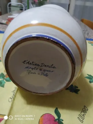 Vaso farmacia ceramica dipinto a mano, made in Ita