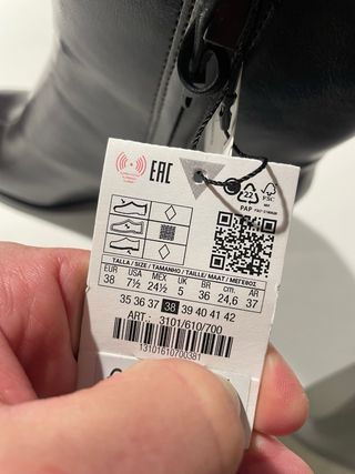 Botín Zara Tacón Ancho Marrón TikTok Talla 38