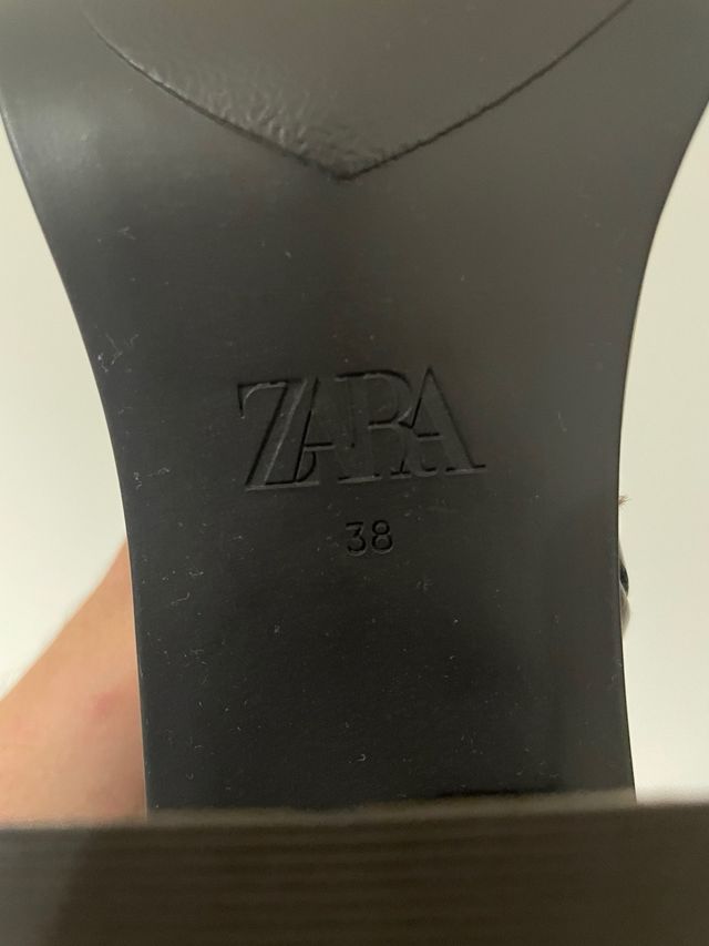 Botín Zara Tacón Ancho Marrón TikTok Talla 38
