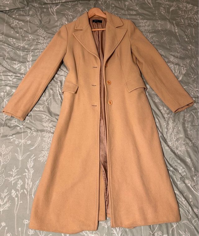 Abrigo largo 80% lana