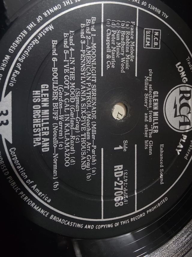 Vinilo Glenn Miller RCA RD-27068 Jazz