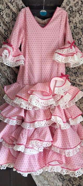 Traje de flamenca artesanía talla 6