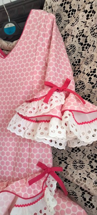 Traje de flamenca artesanía talla 6