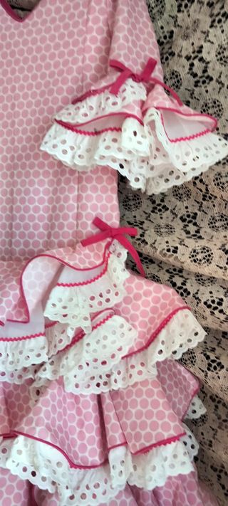 Traje de flamenca artesanía talla 6