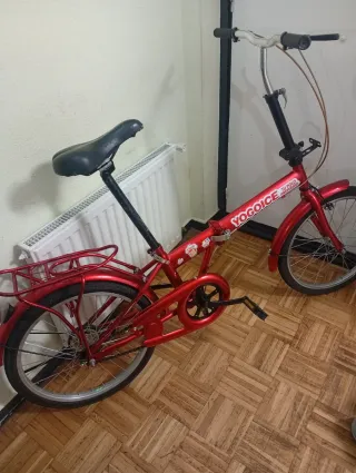 Bicicleta plegable roja aluminio