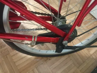 Bicicleta plegable roja aluminio