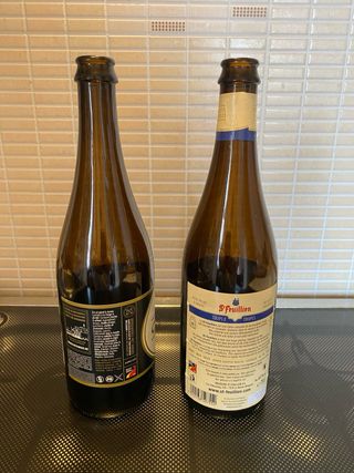 Bottiglie vuote birra abbazia Belgio 75 cl