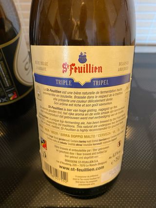 Bottiglie vuote birra abbazia Belgio 75 cl