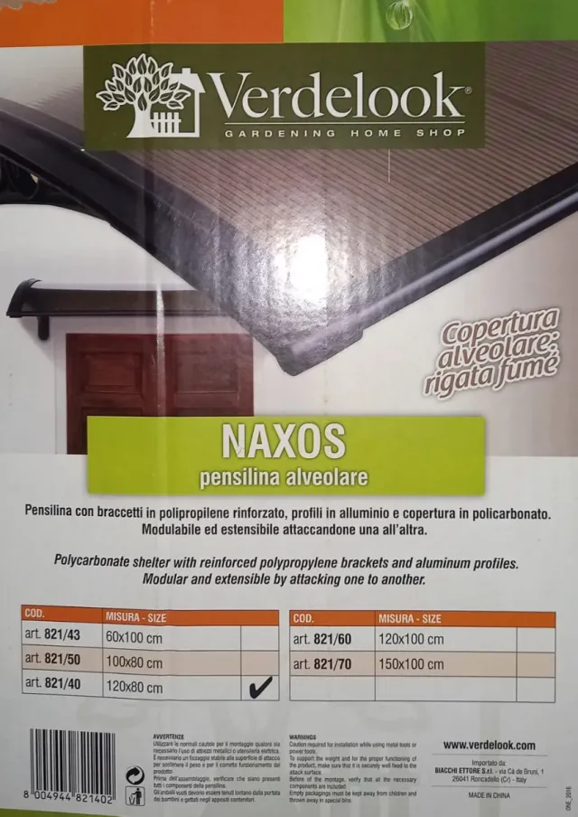 Pensilina Naxos Esterno Giardino/Terrazzo/ingresso