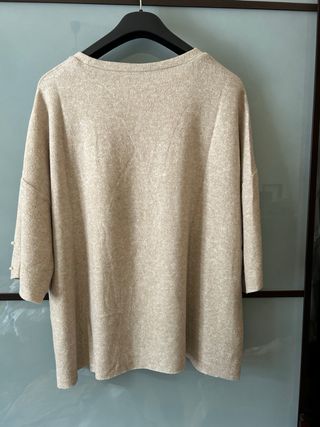Maglione Zara Beige con Perle