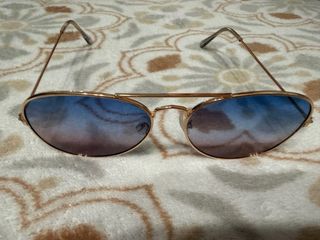 Gafas de sol aviador degradado azul/dorado