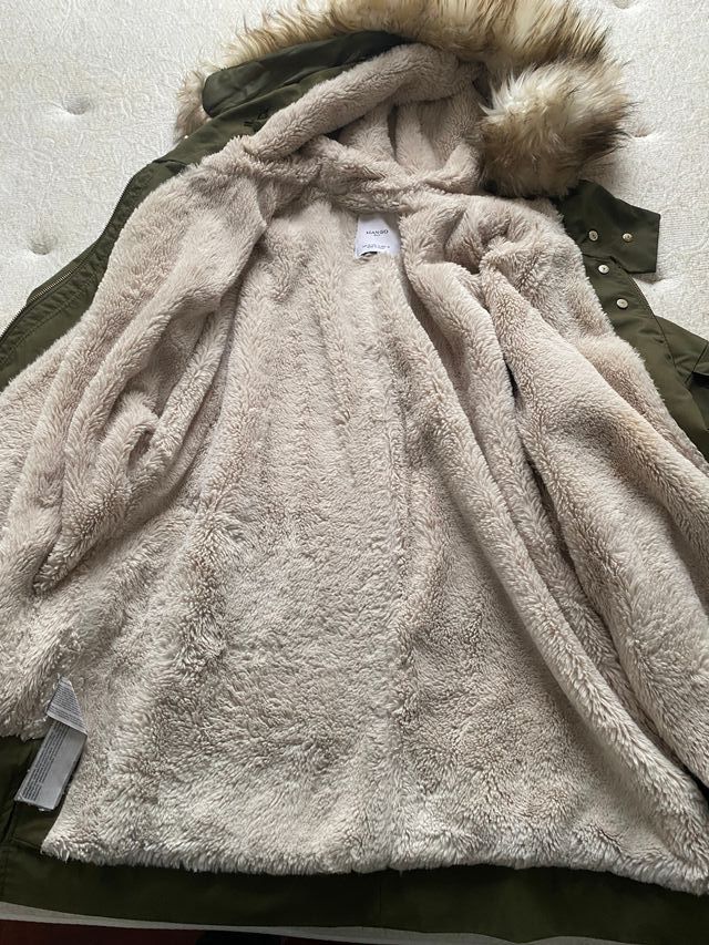 Cazadora Mango Verde Militar Talla M