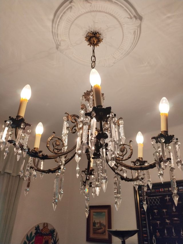 Lámpara de araña de cristal