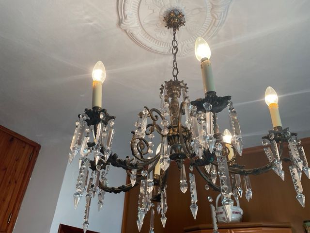 Lámpara de araña de cristal