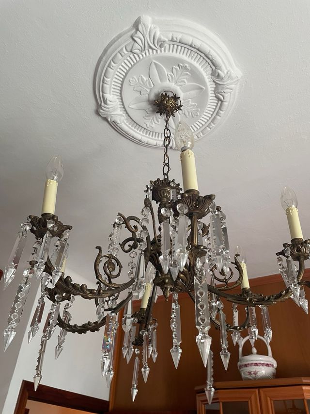 Lámpara de araña de cristal