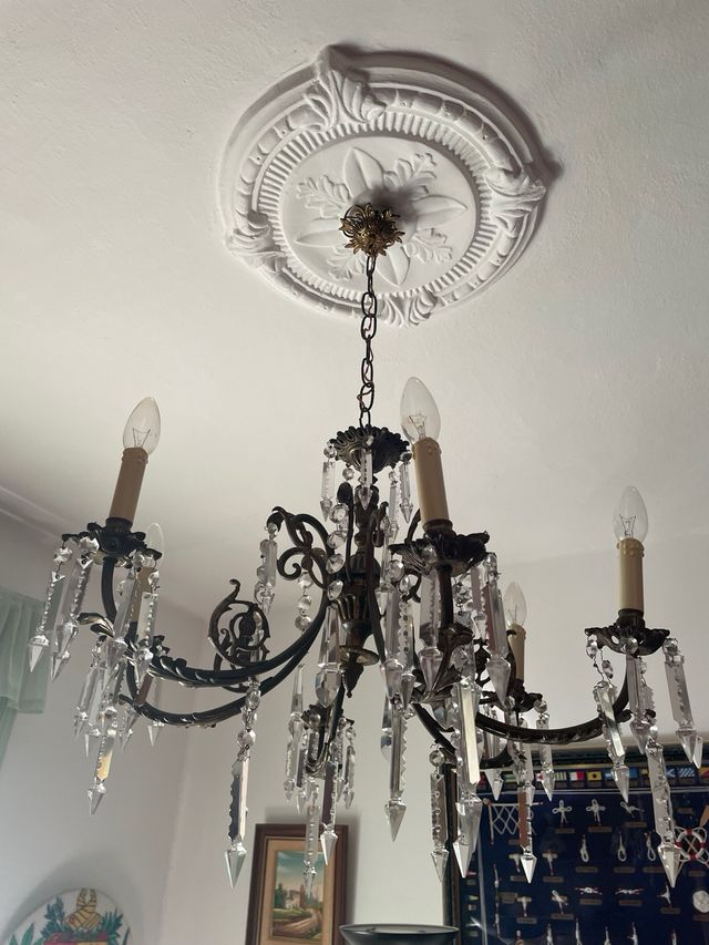 Lámpara de araña de cristal