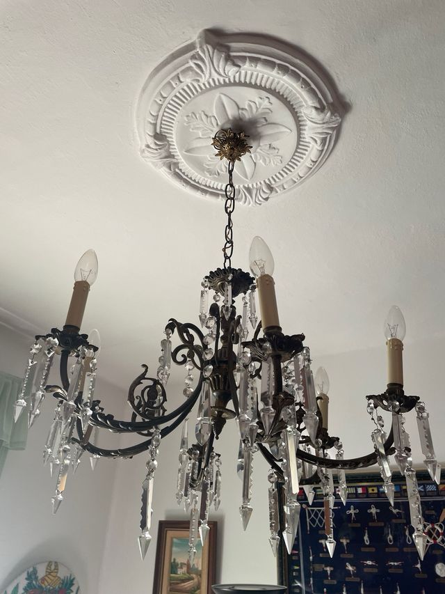 Lámpara de araña de cristal