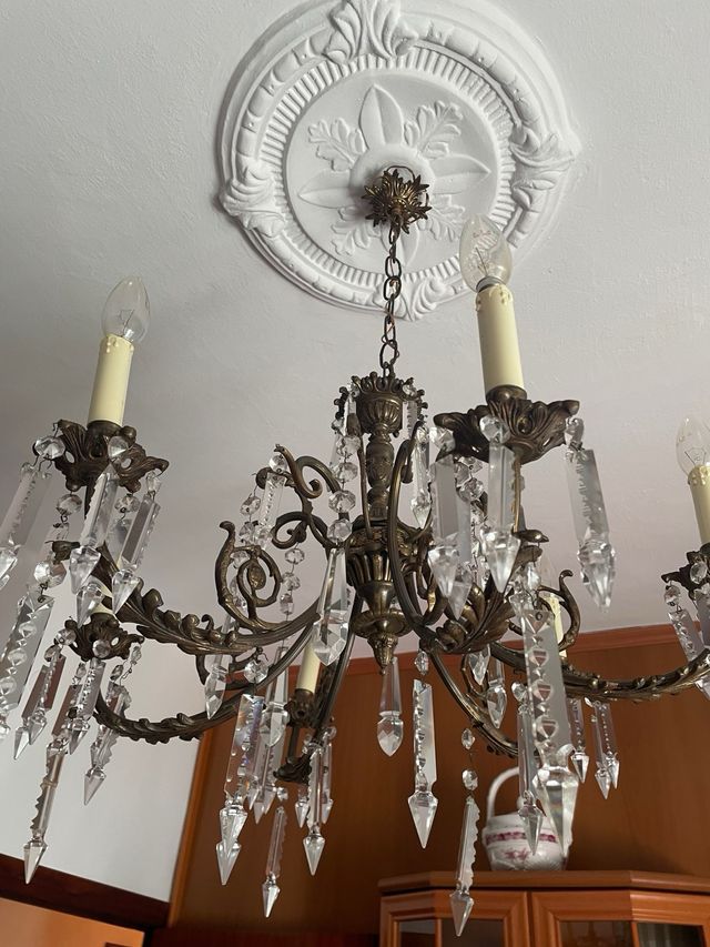 Lámpara de araña de cristal