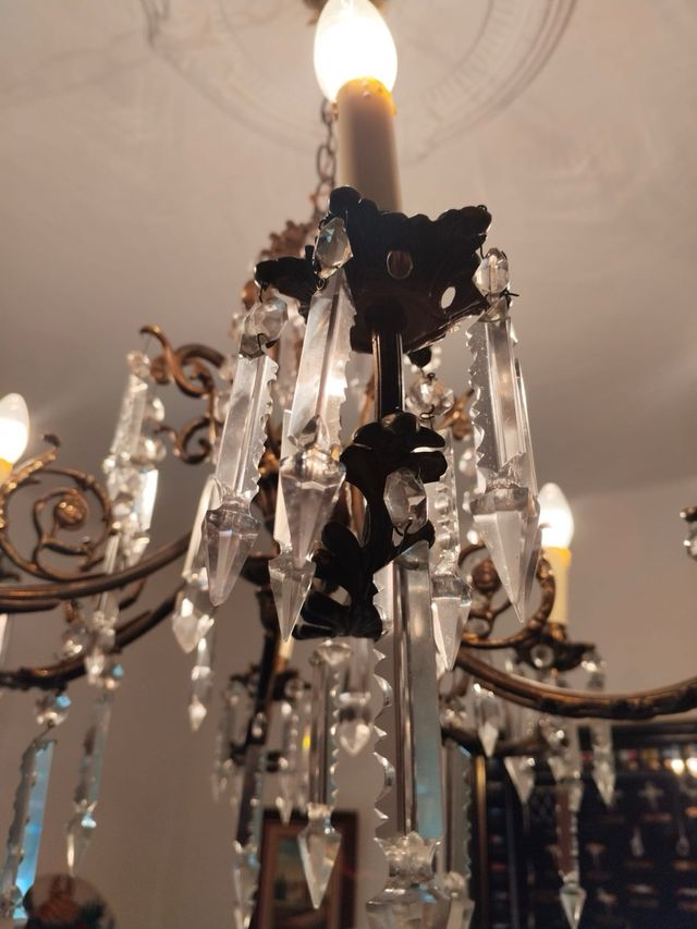 Lámpara de araña de cristal