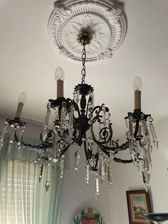 Lámpara de araña de cristal