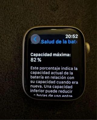 Apple Watch 7, 82% batería. No negociable