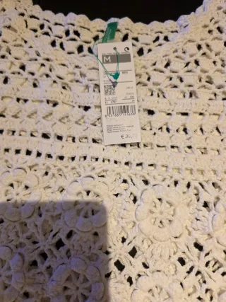 Camiseta encaje crochet talla M