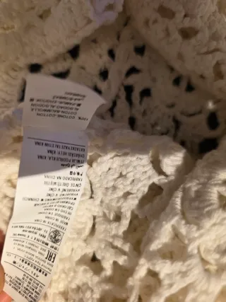 Camiseta encaje crochet talla M