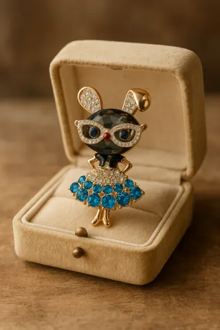 Broche Vintage Conejita Joyería Retro Bisutería