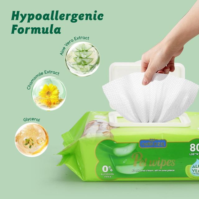 Toallitas Hipoalergénicas para Perro y Gato