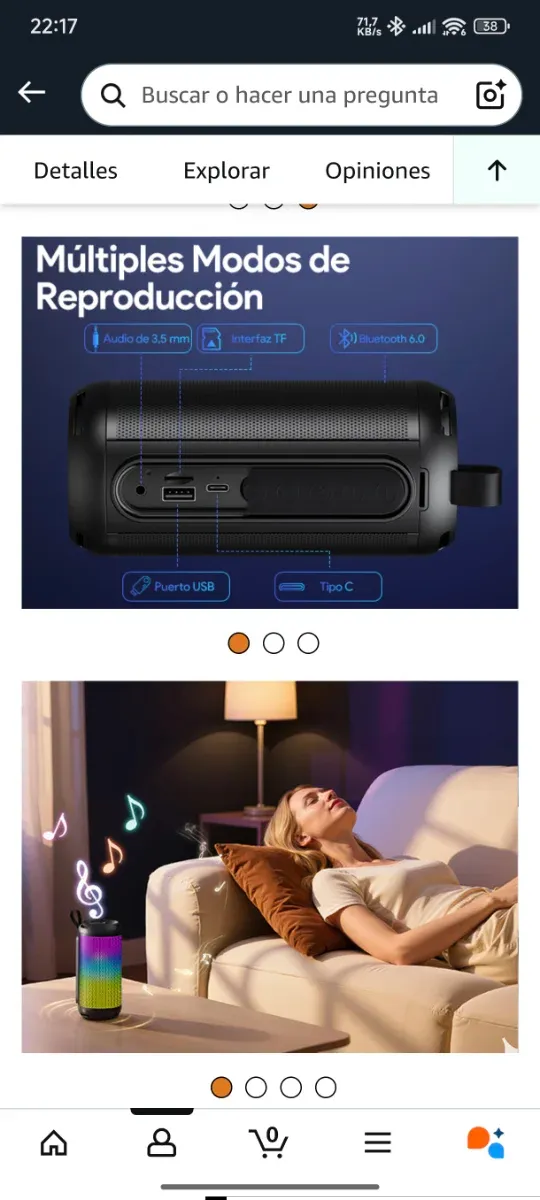 Altoparlante Bluetooth 6.0 Portatile 30W RMS Nuovo