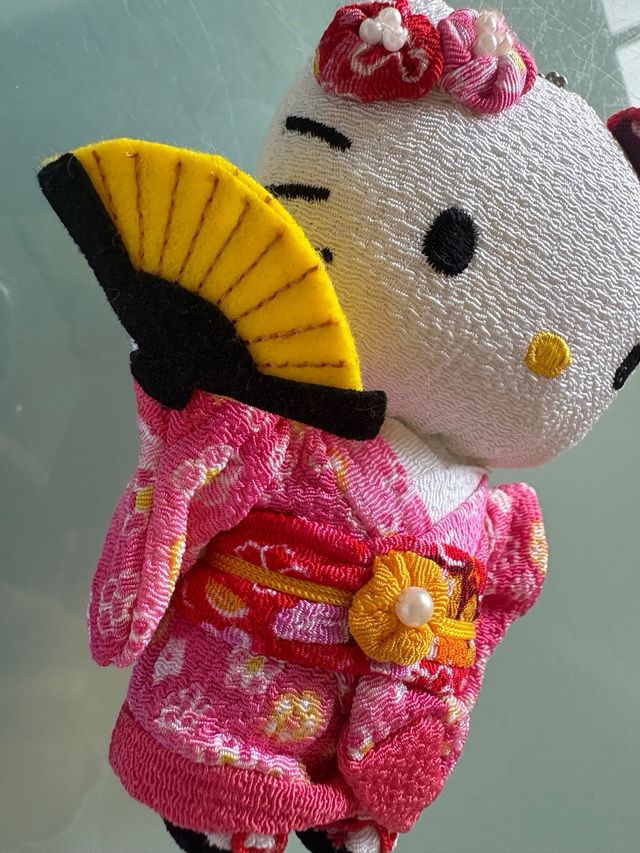 Peluche llavero Hello Kitty Kimono Abanico