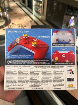 Mando Inalámbrico Nintendo Switch Super Mario