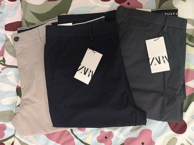 Pack 3 Pantalones ZARA Bi-strech Hombre