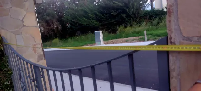 Puerta de hierro para exterior con doble hoja