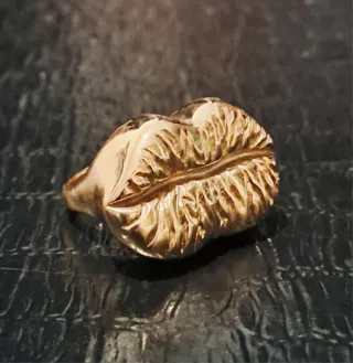 Anillo Lips Plata Dorada