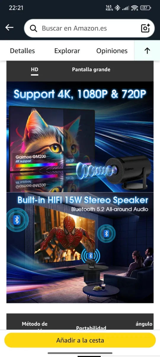 Proiettore Gaimoo Full HD Nuovo