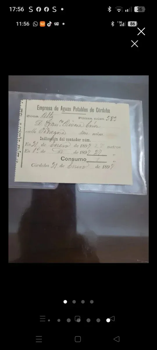 Documentos antigos: Periódico e Empresa de Águas