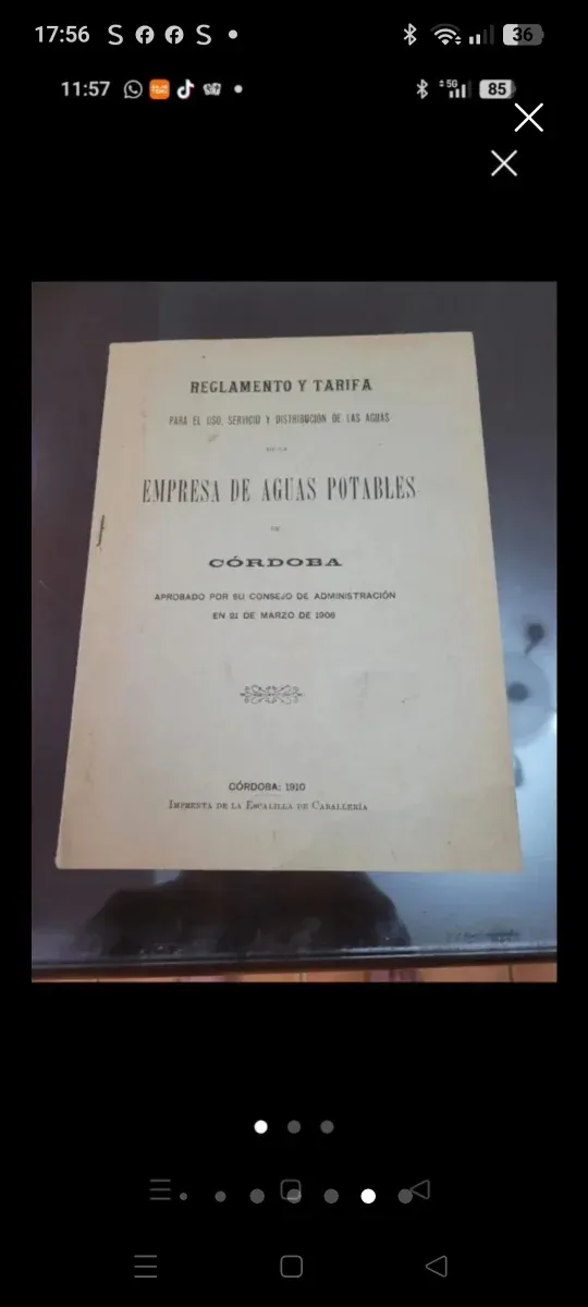 Documentos antigos: Periódico e Empresa de Águas
