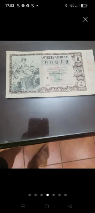 Antiguos décimos de lotería nacional