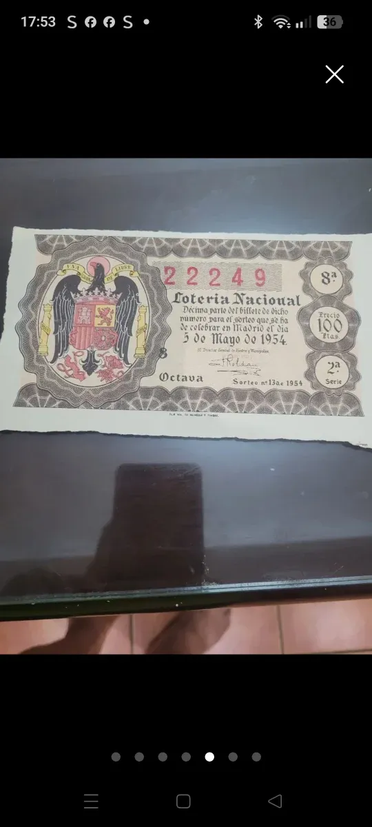 Antigos bilhetes de loteria nacional