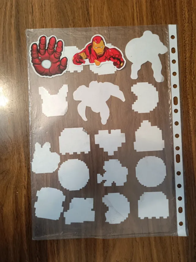 Colección de pegatinas Pixel Arts y Superhéroes