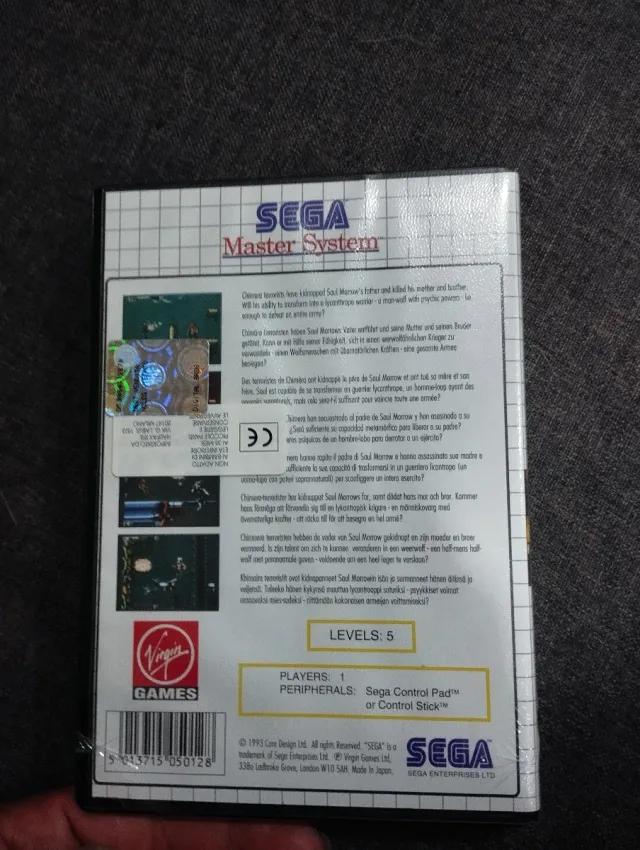 Wolfchild precintado Sega Master System