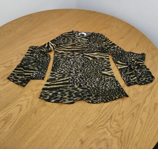Blusa vintage estampada animal print