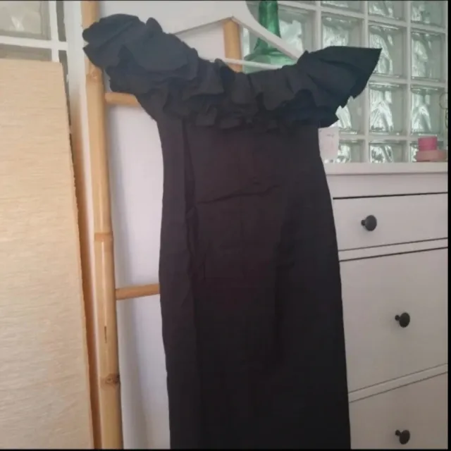 Vestido Coosy Negro Ceremonia Volantes