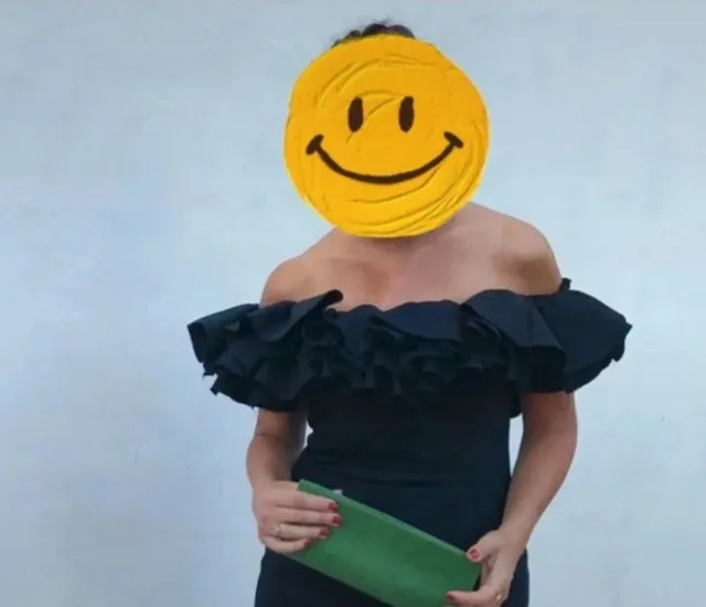 Vestido Coosy Negro Ceremonia Volantes