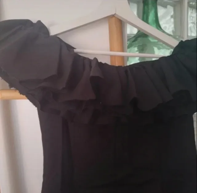 Vestido Coosy Negro Ceremonia Volantes