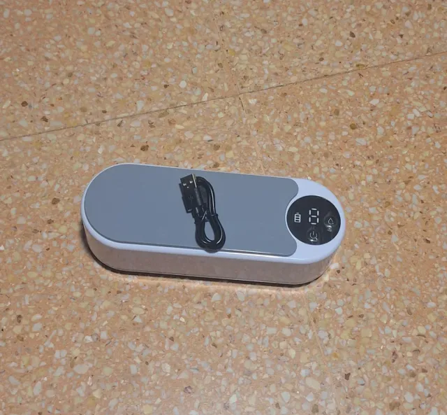 Limpiador de Joyas Ultrasónico Gris y Blanco